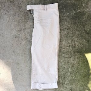 Gap 10 Khaki Rolled Wide Leg Cropped Capri Pants